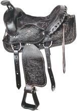 Sella western Reiner di Red Horns, nera, 16"