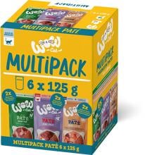 WOW Premium Nassfutter Multipack Paté-Menüs, 6x125g