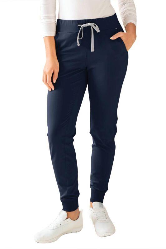 CLINIC DRESS Damen Hose, Saumbündchen, navy, Gr. XL