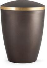 Urna per animali Völsing Elegance Edition, fascia dorata spazzolata, madreperla color cioccolato, 2,8 L