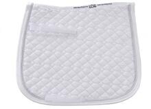 Cuscinetto da sella USG in cotone con trapuntatura, bianco/bianco, DR, pony