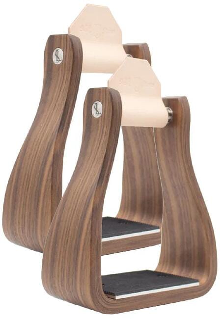 Lovelstar Western Steigbügel mit LEDs PRO, Nussbaum