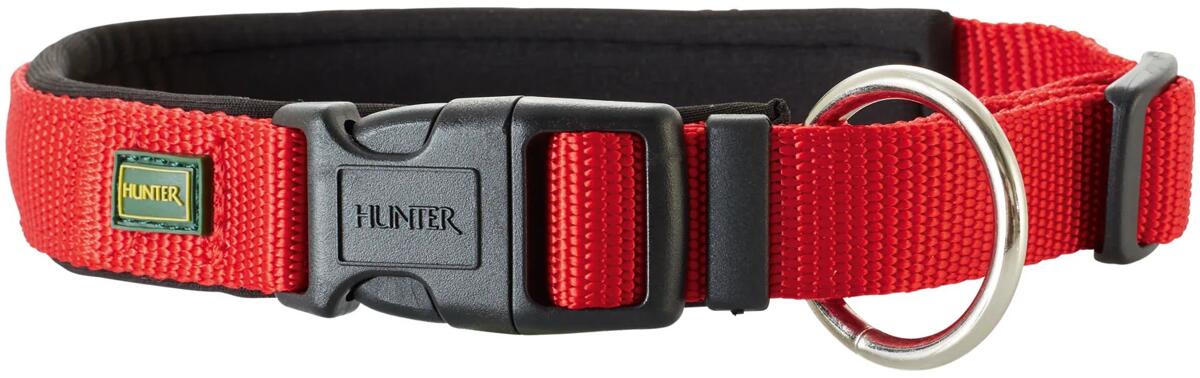 Hunter Neopren Vario Plus Halsung, rot-schwarz, S/1,5