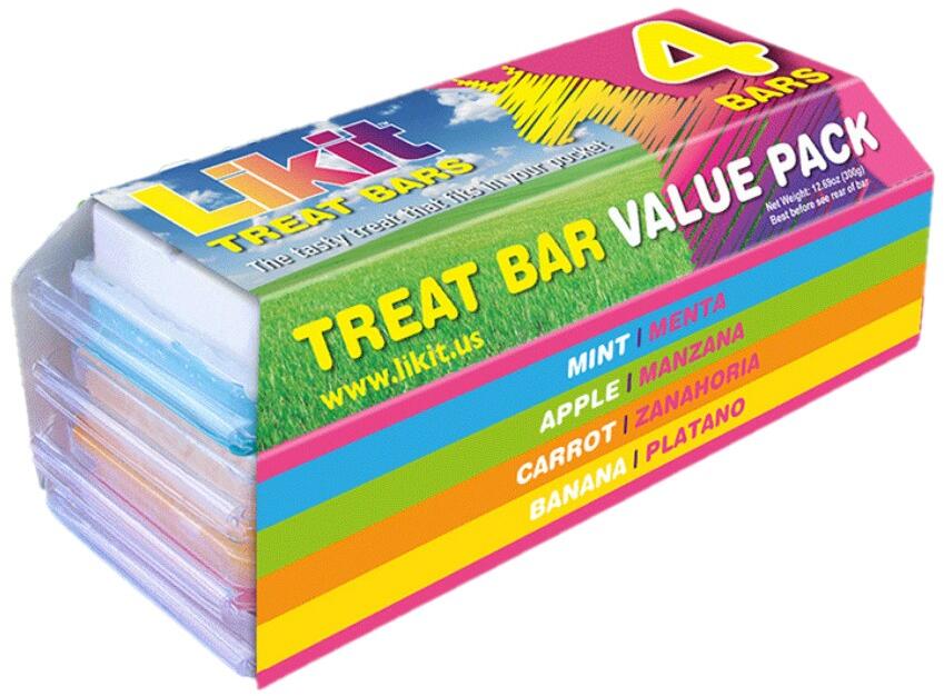 Likit Treat Bar Value Pack Leckerchen-Riegel, 4x90g