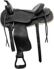 Sella western da reining multiuso Red Horns, nera, 15,5"