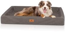 Letto ortopedico per cani Knuffelwuff Austin, 85x65 cm, grigio-marrone