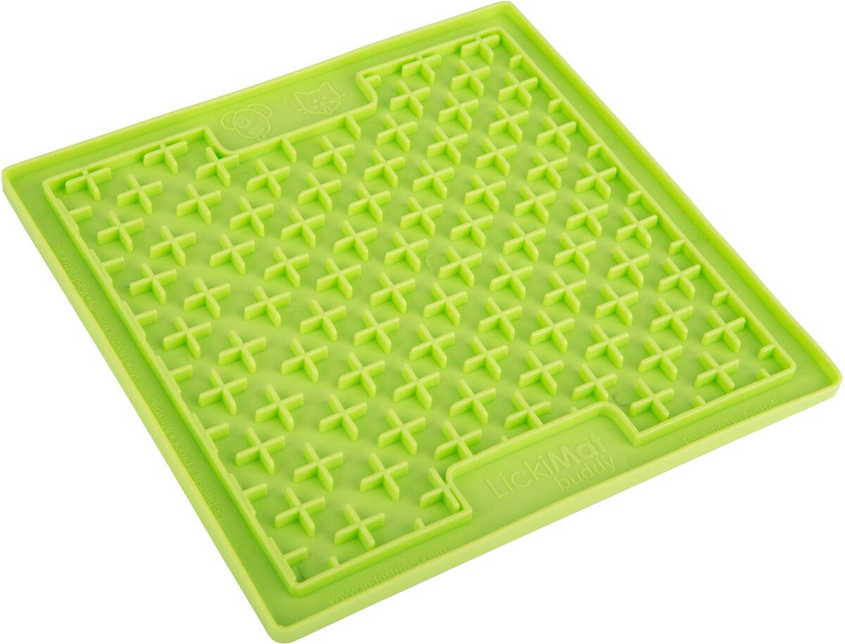 LickiMat Buddy Cat Futtermatte, 20x20cm, green
