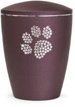 Urna per animali Völsing Elegance Edition, zampa in cristallo, velvet berry, 2,8 L
