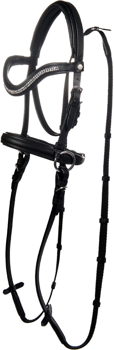 HKM Funny Horses Gebisslose Trense für Holzpferde, schwarz, Shetty