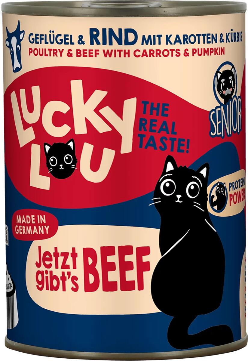 Lucky Lou Lifestage Senior Nassfutter mit Geflügel & Rind, 6x400g