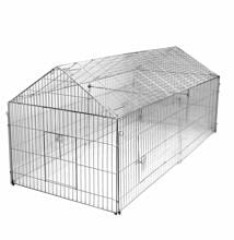 KERBL Pet Freilaufgehege Spitzdach, mit Sonnenschutz, 220x103x103cm