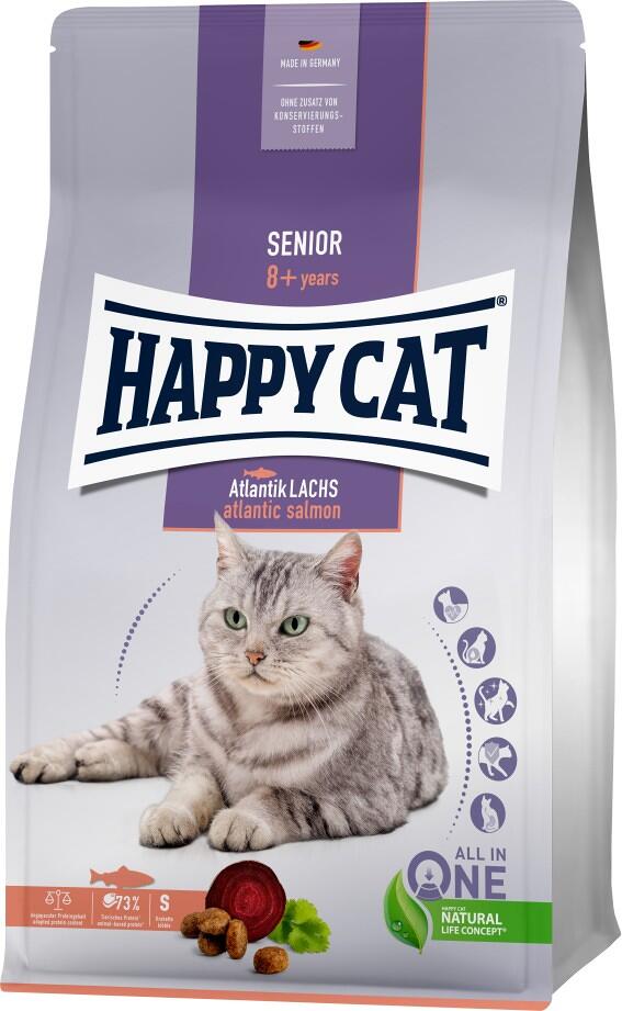 HappyCat Senior | mit Atlantik Lachs | Katzenfutter | 4 kg