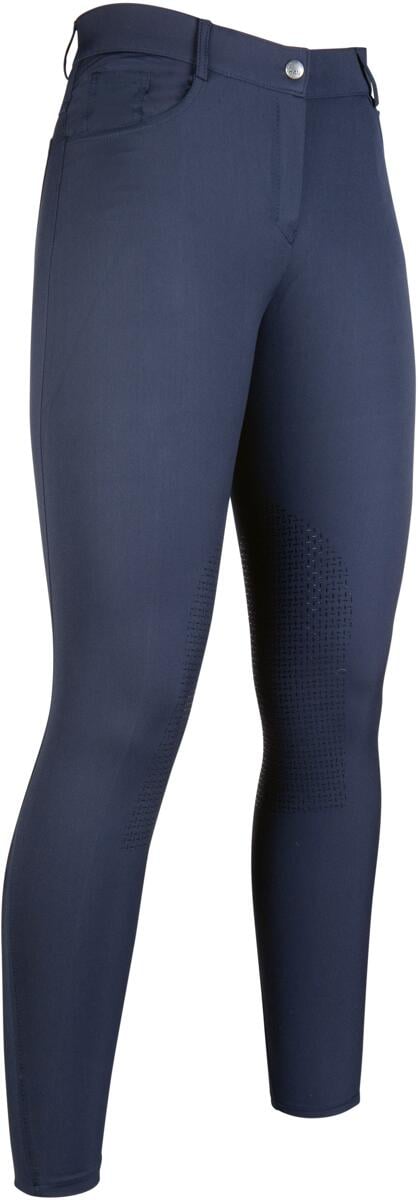 HKM Sunshine Reithose, Silikon-Kniebesatz, dunkelblau, 44