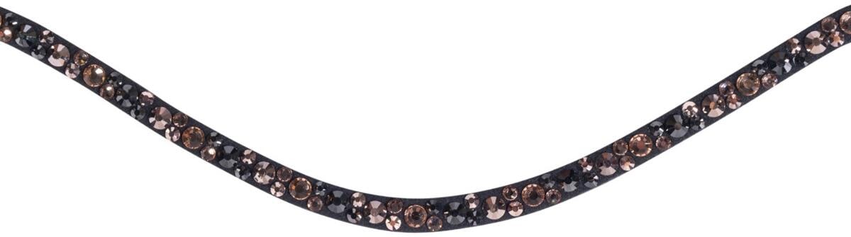 HKM Rosegold Glamour Stirnband, schwarz/rosegold, Vollblut