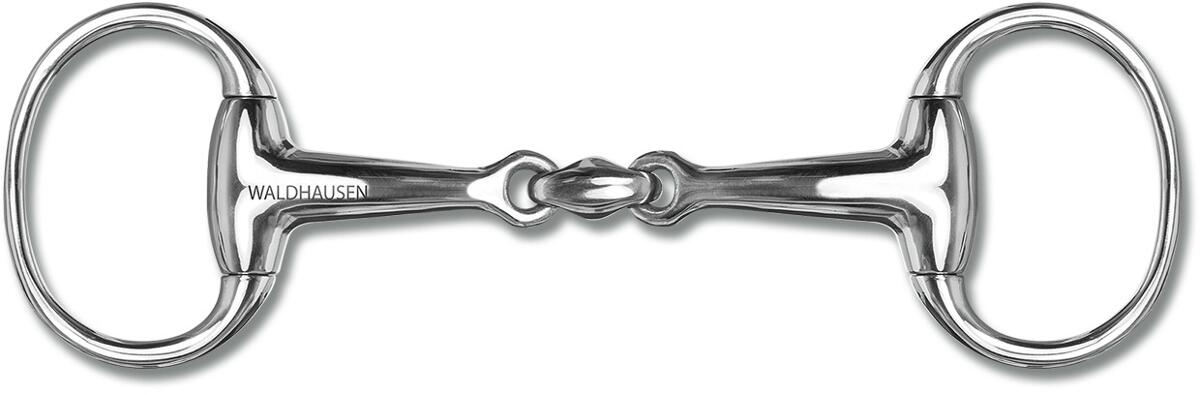 Waldhausen Olivenkopfgebiss, doppelt gebrochen, Edelstahl, 14,5cm/16mm