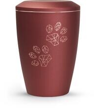 Urna per animali Völsing Karat Edition, zampe geometriche, velvet rubin, 0,5 L