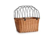 cestino per bicicletta beeztees con copertura in filo metallico, 43x34x44cm
