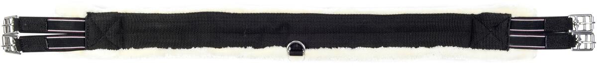 HKM Teddy Sattelgurt, schwarz/cream, 110cm