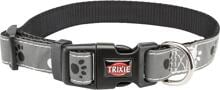 Trixie Silver Reflect Halsband, schwarz/silbergrau