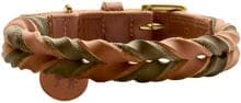 Collare HUNTER Solid Education Duo, cognac/oliva, M-L, 60 cm