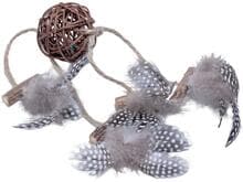 Quapas! Rattan Ball mit Federn Katzenspielzeug, B
