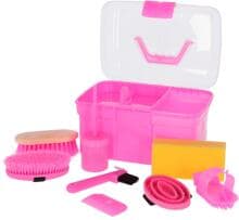 KERBL Putzbox, 8-teilig, pink