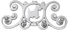 Happy House Terrier Locken Garderobenhänger, Aluminium, 30x13cm