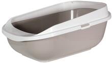 Karlie Katzentoilette mit Rand, grau, 57x43x25,5cm