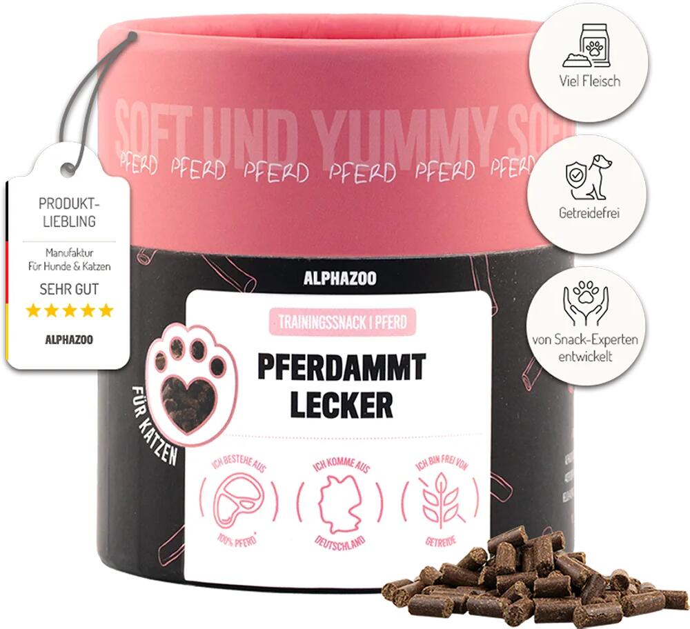 alphazoo Pferdammt Lecker Katzensnacks, 65g