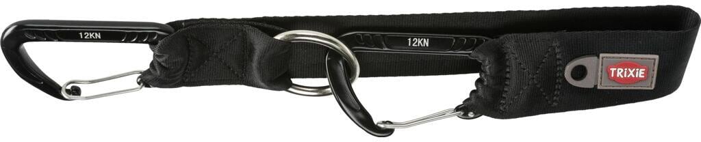 Trixie Universal-Anschnallschlaufe, Bergsteigerhaken, schwarz, M–L