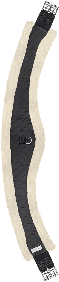 Waldhausen Mond Langgurt mit Teddyfell, schwarz/natur, 125cm