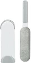 Trixie Fussel-Bürste mit Reinigungsstation, 33cm, weiß/grau