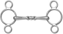 Waldhausen 3-ring snaffle, double broken