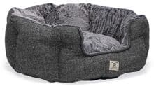 D.GS Nano Chill Kuzzi Hundebett, rund, grau, 91cm