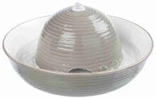 Trixie Trinkbrunnen Vital Flow, Keramik, 1,5L/ø28x12cm,grau/weiß
