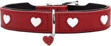 Collare HUNTER Love, rosso/nero, XS, 32 cm
