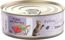 Porta21 Feline Finest Kitten Nassfutter, Thunfisch & Aloe Vera, 24x85g
