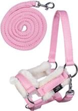 HKM Hobby Horsing cavezza e corda, rosa