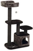 beeztees Poronti Kratzbaum, schwarz/grau, 60x60x115cm