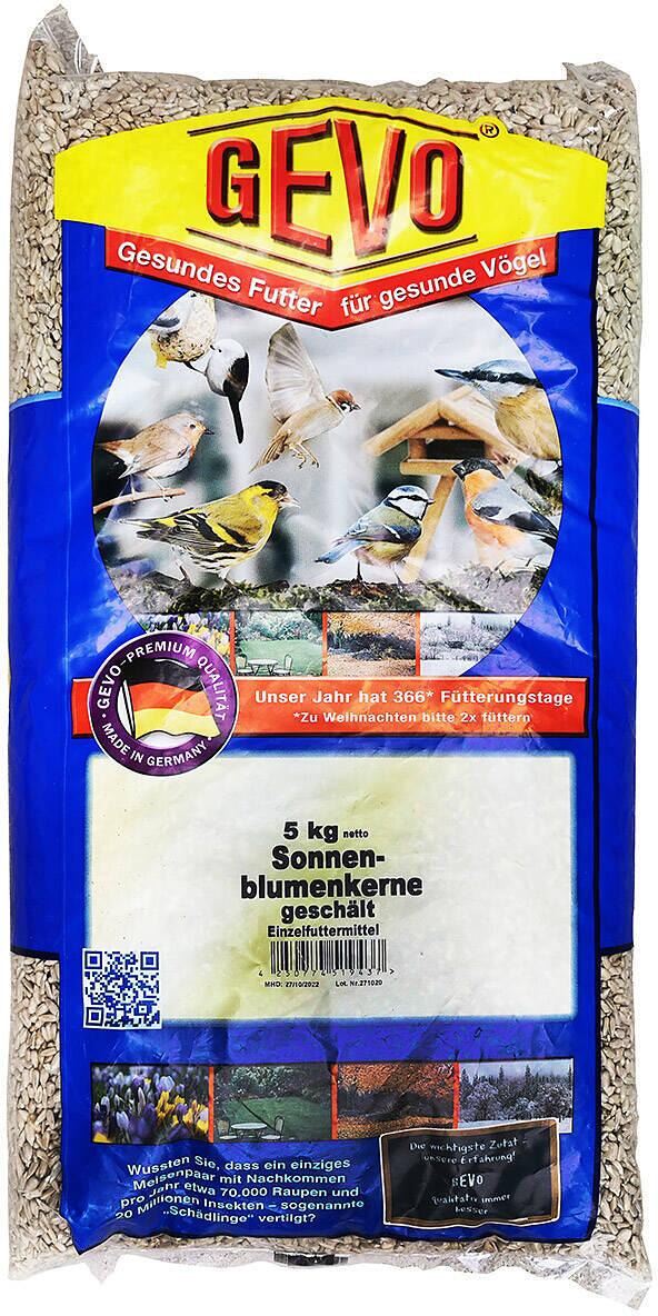 GEVO Sonnenblumenkerne Vogelfutter, geschält, 5kg