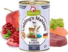 GranataPet Lieblingss Mahlzeit Nassfutter mit Wild & Lachs 