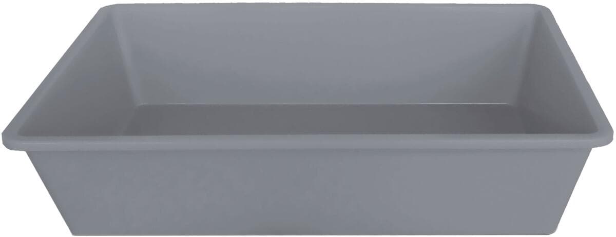 KERBL Pet Katzentoilette ohne Rand, grau, 40x30x10cm