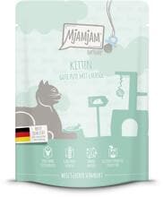 Mjamjam Quetschie Kitten Katzenfutter mit Pute & Lachsöl