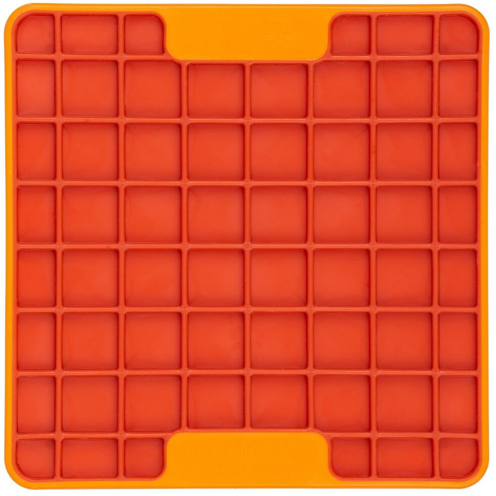 LickiMat Tuff Playdate Futtermatte, 15x15cm, orange