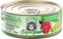 Porta21 Superfood Nassfutter, Huhn & Kiwi, 24x80g
