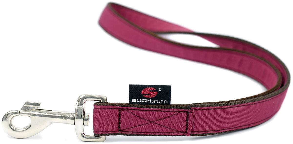 SUCHtrupp Pure Führleine, kurz, weinrot