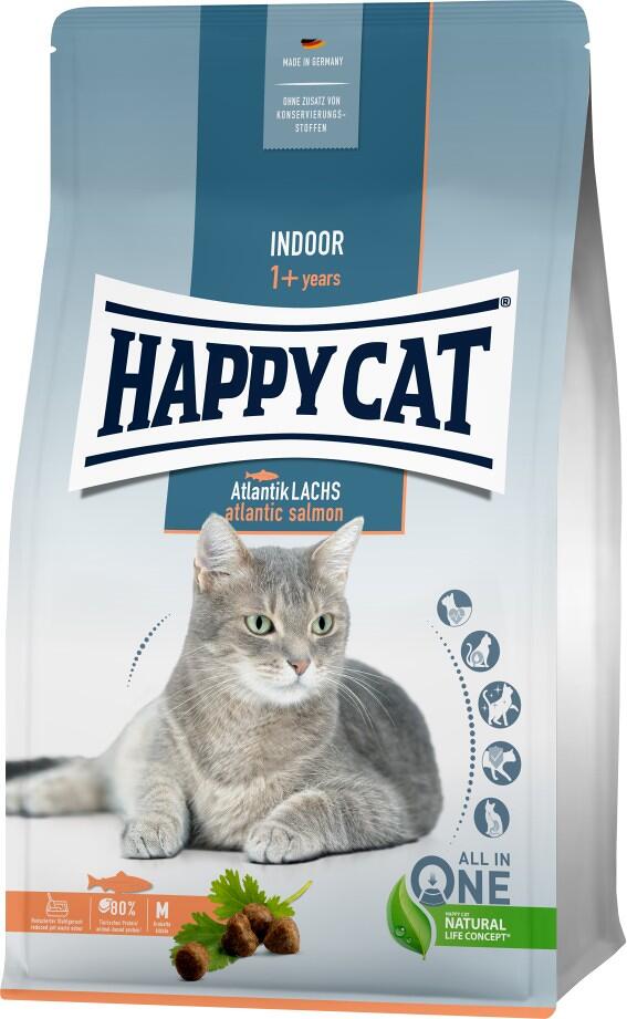 HappyCat Indoor | mit Atlantik Lachs | Katzenfutter | 4 kg