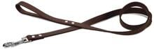 guinzaglio beeztees, in pelle, marrone, 130 cm, 20 mm