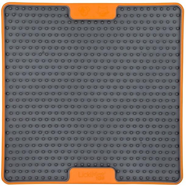 LickiMat Tuff Soother Futtermatte, 20x20cm, orange