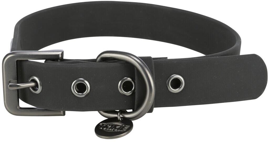 Trixie CityStyle Halsband, extra breit, PVC, schwarz, M, 35-42cm/20mm
